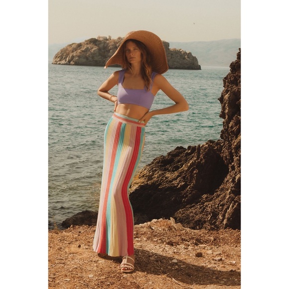 Anthropologie Striped Knit Maxi Skirt - Picture 2 of 7